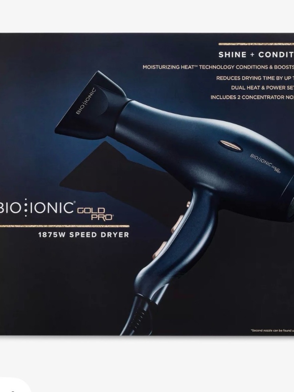 Bio Ionic -Gold Pro 1875W Speed Dryer - Deep Blue